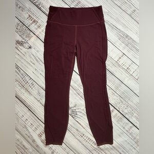 Athleta full length leggings. Dark maroon/ purple. Size M